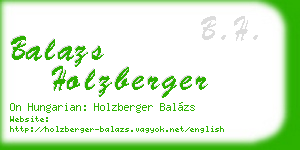 balazs holzberger business card